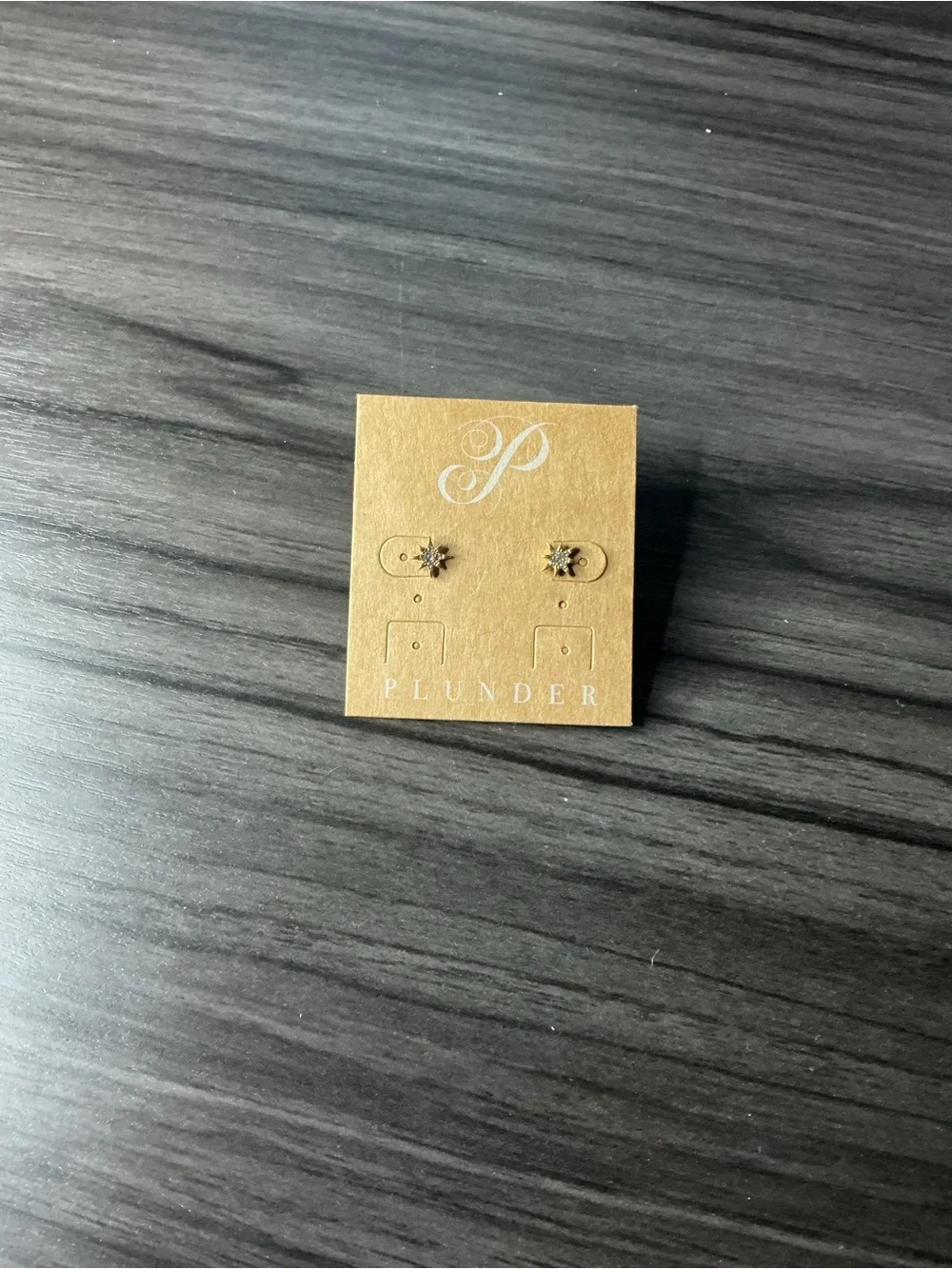 Plunder Gold Snowflake Star Mini Stud Earrings NWT